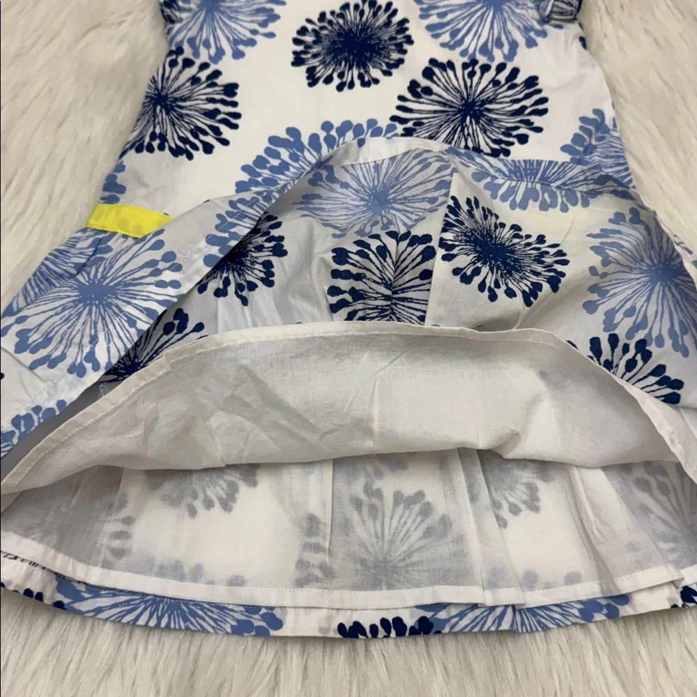 Gymboree Girls Pocketful Sunshine Dandelion Toddler Dress Blue & White 12-18M